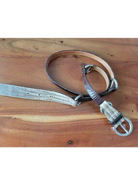 Furla Men’s S Genuine Leather Metal Rings Belt Made in Italy Handcrafted